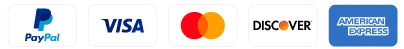 Moyens de paiement acceptés : PayPal, Visa, Mastercard, Discover et American Express